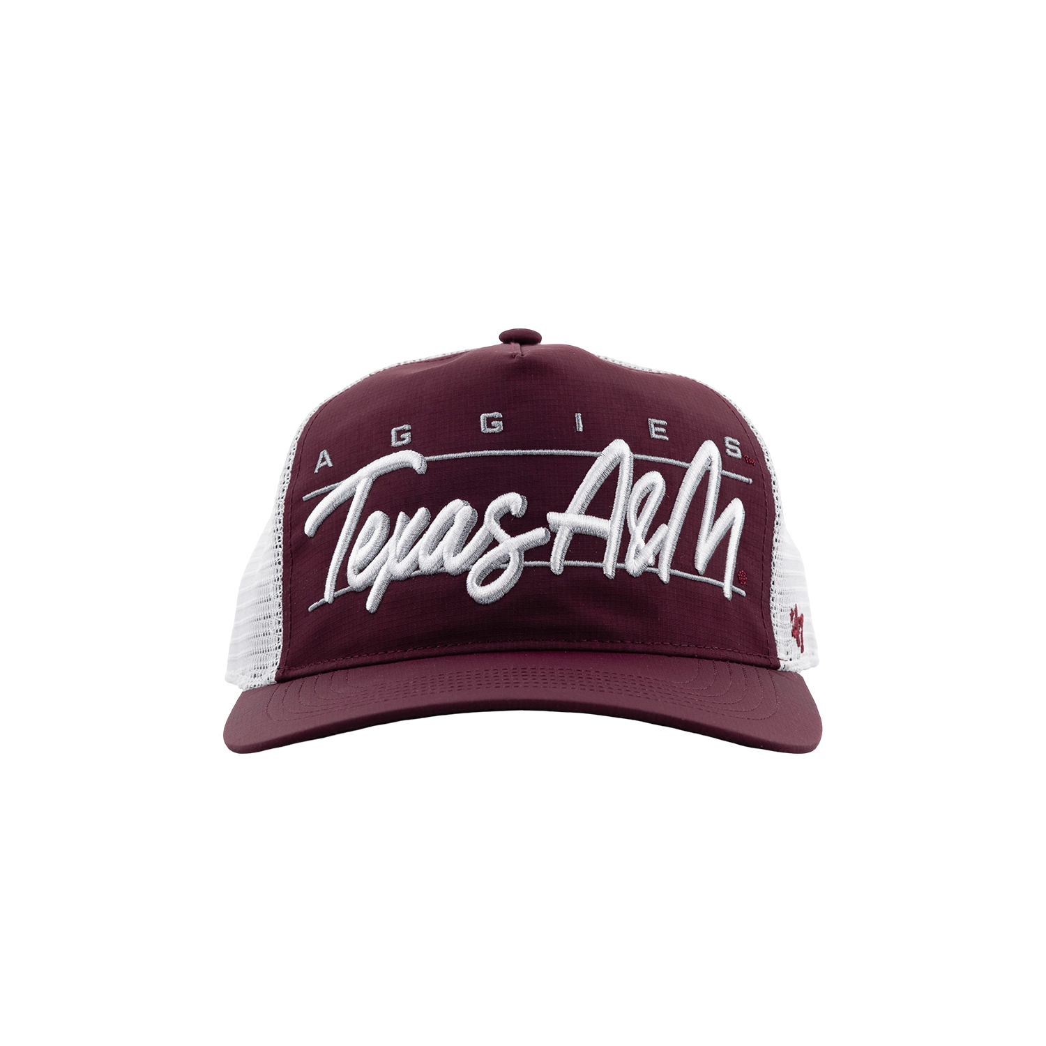 Maroon hat with White and Gray "Texas A&M" and "AGGIES" text