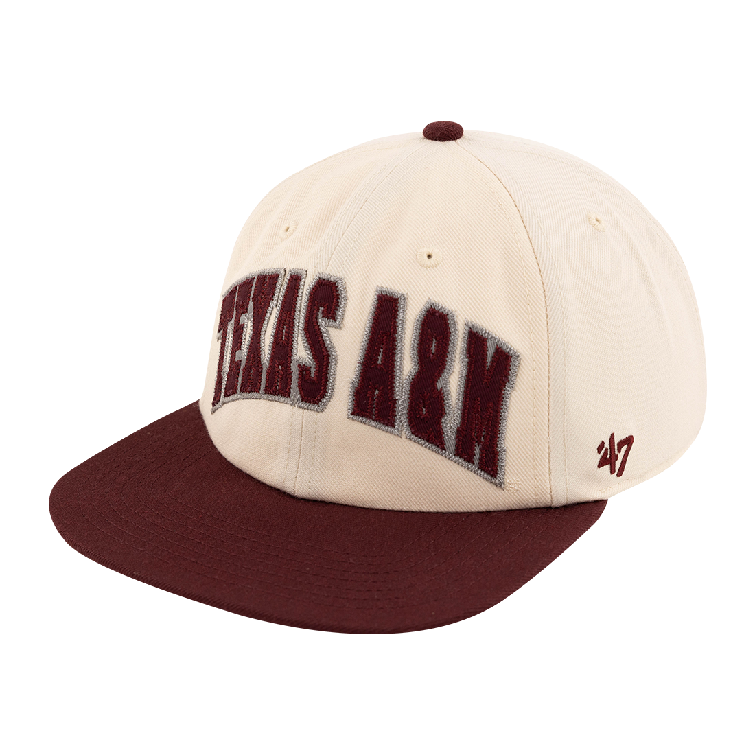 Khaki and Maroon Texas A&M Flat bill Baseball Hat