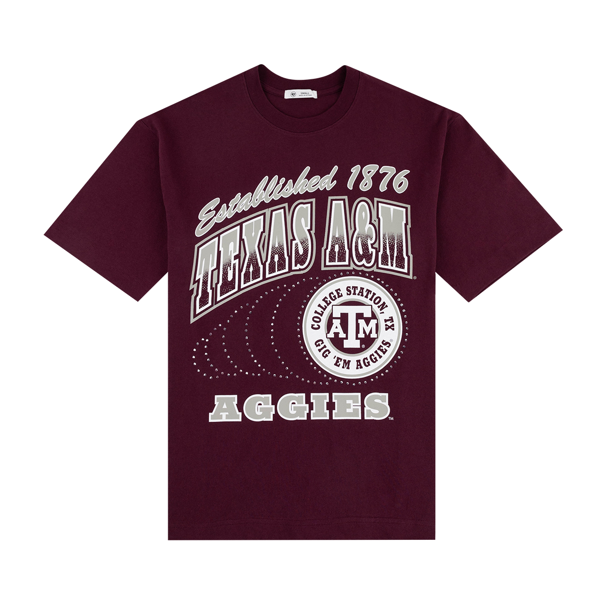 Texas A&M '47 Brand Shimmer Shot Foundation Tee in Maroon