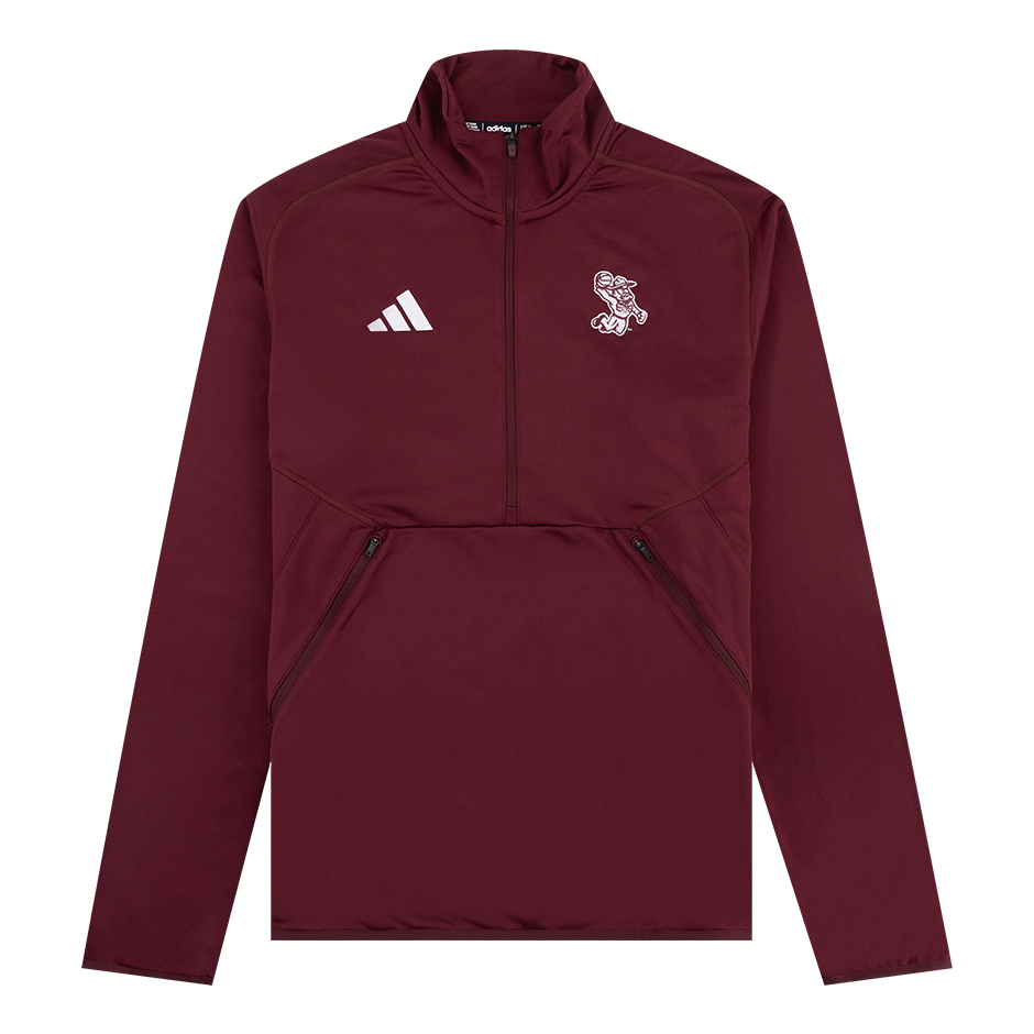 Maroon pullover with Adidas logo and Ol-Sarge in white.