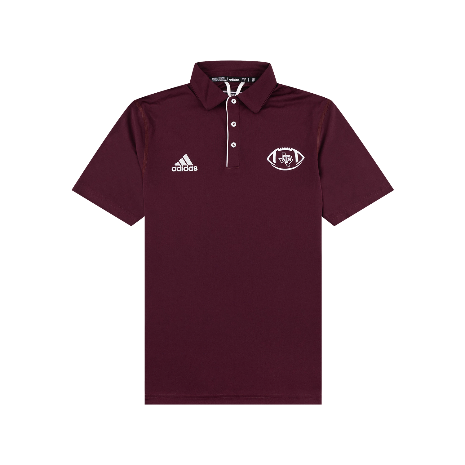 Texas A M Adidas Football Strategy Polo