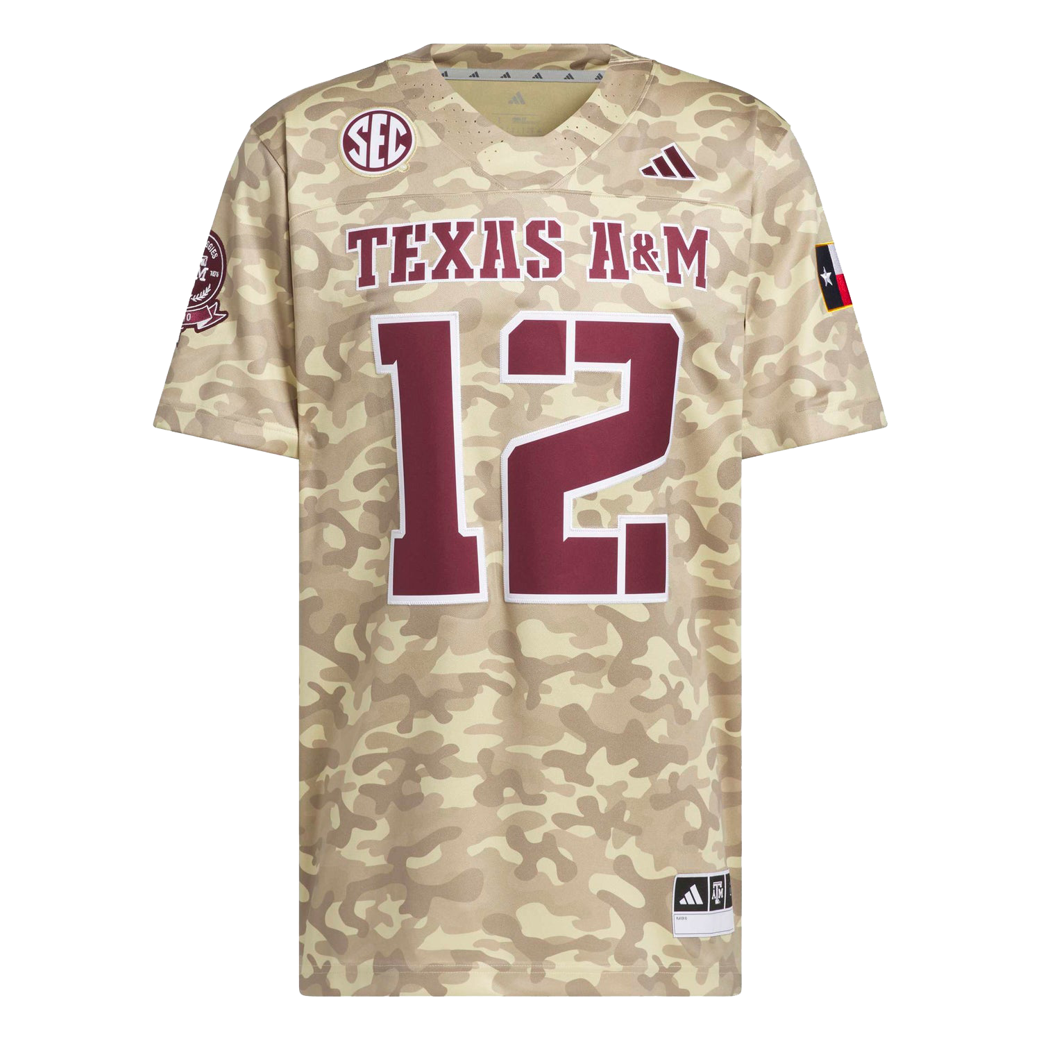 Texas A&M Adidas Premier Strategy Jersey - Camo