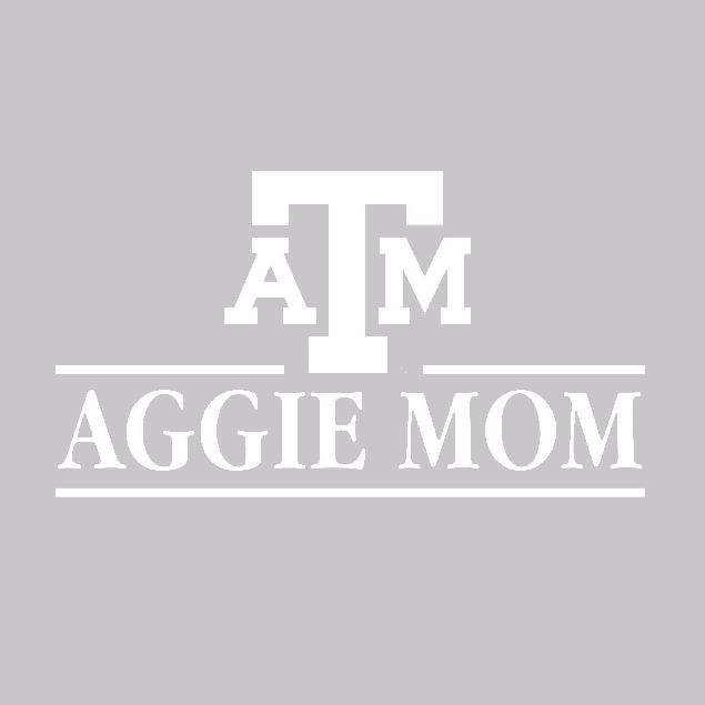 White Texas Aggie Mom Decal