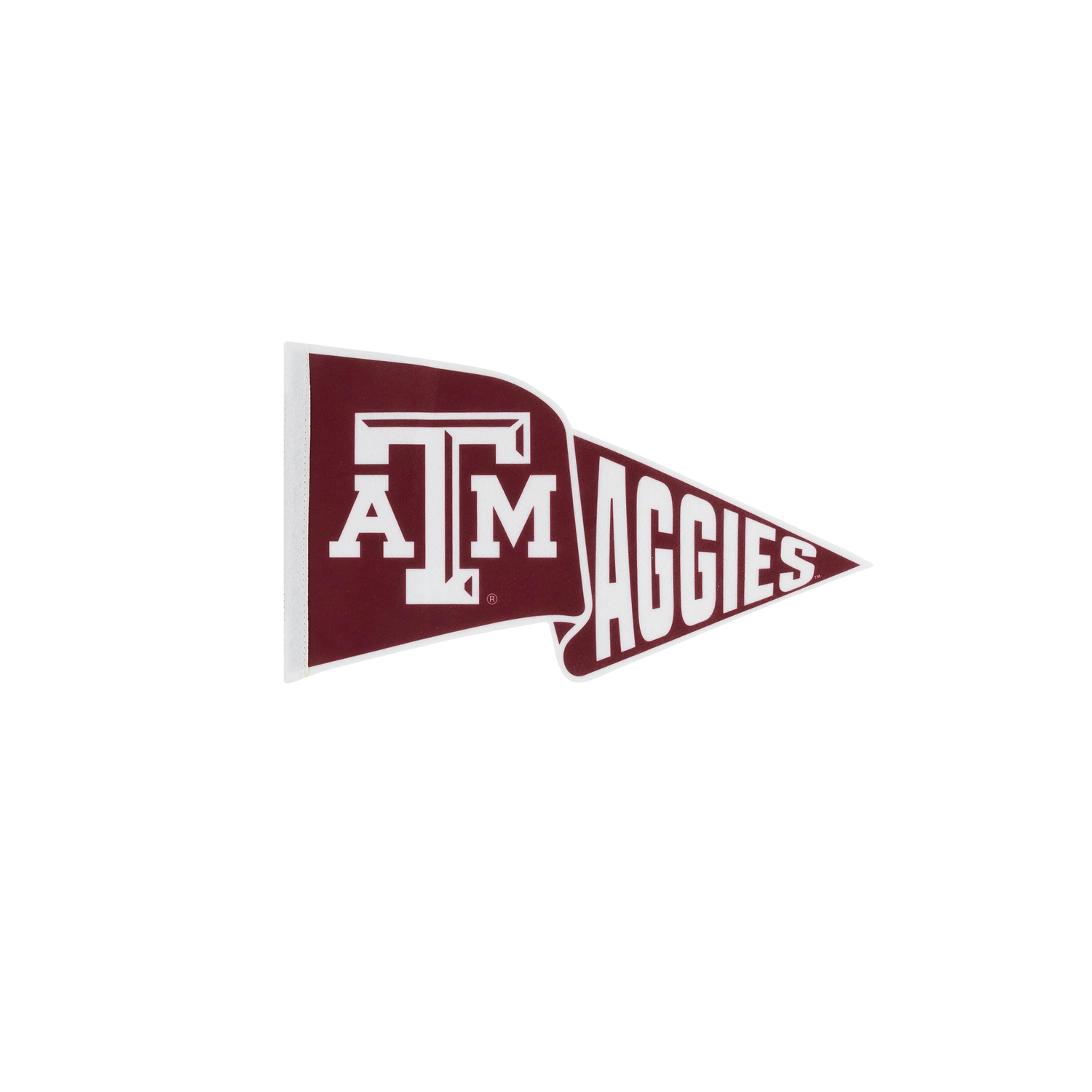 Maroon and White pennant with ATM and AGGIES text