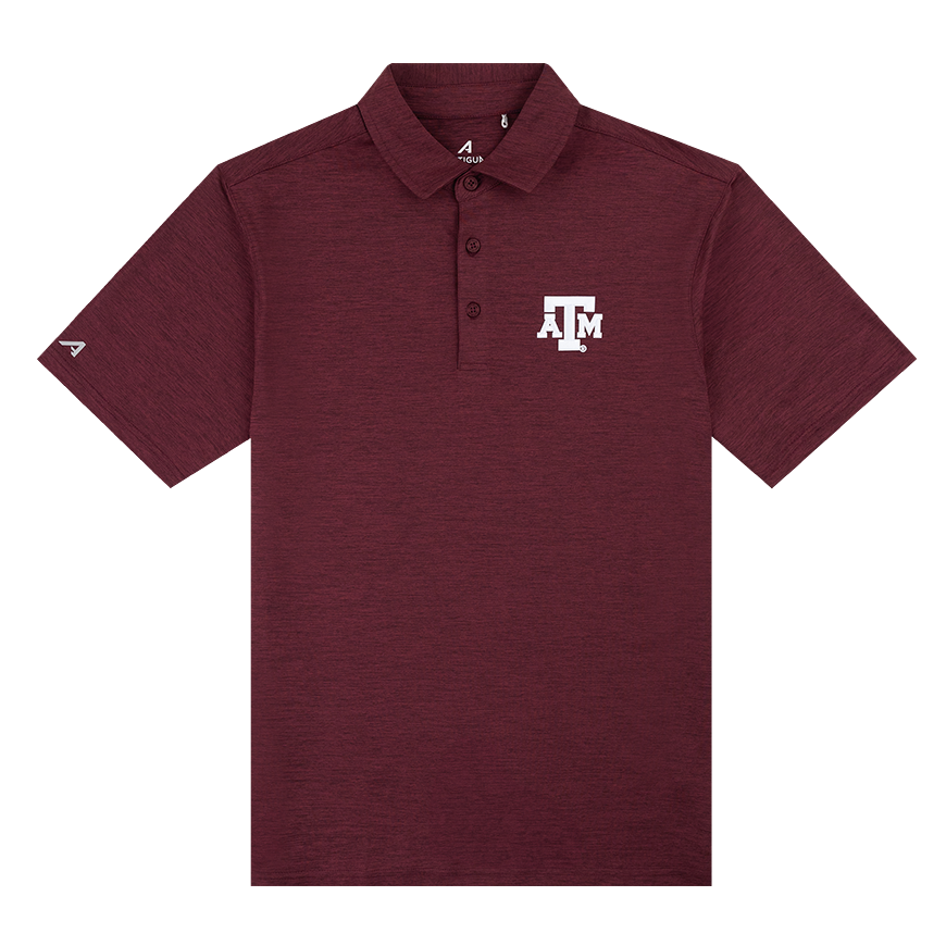 Dark Distressed Maroon Polo with White ATM logo