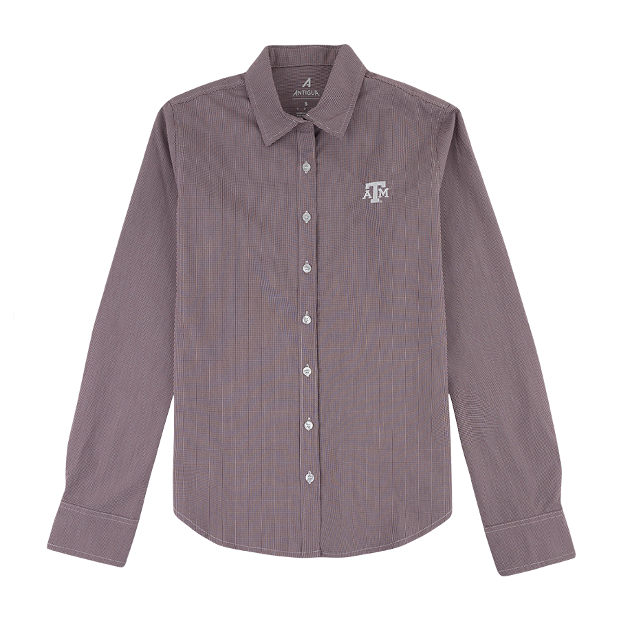 Maroon Woven Button Down