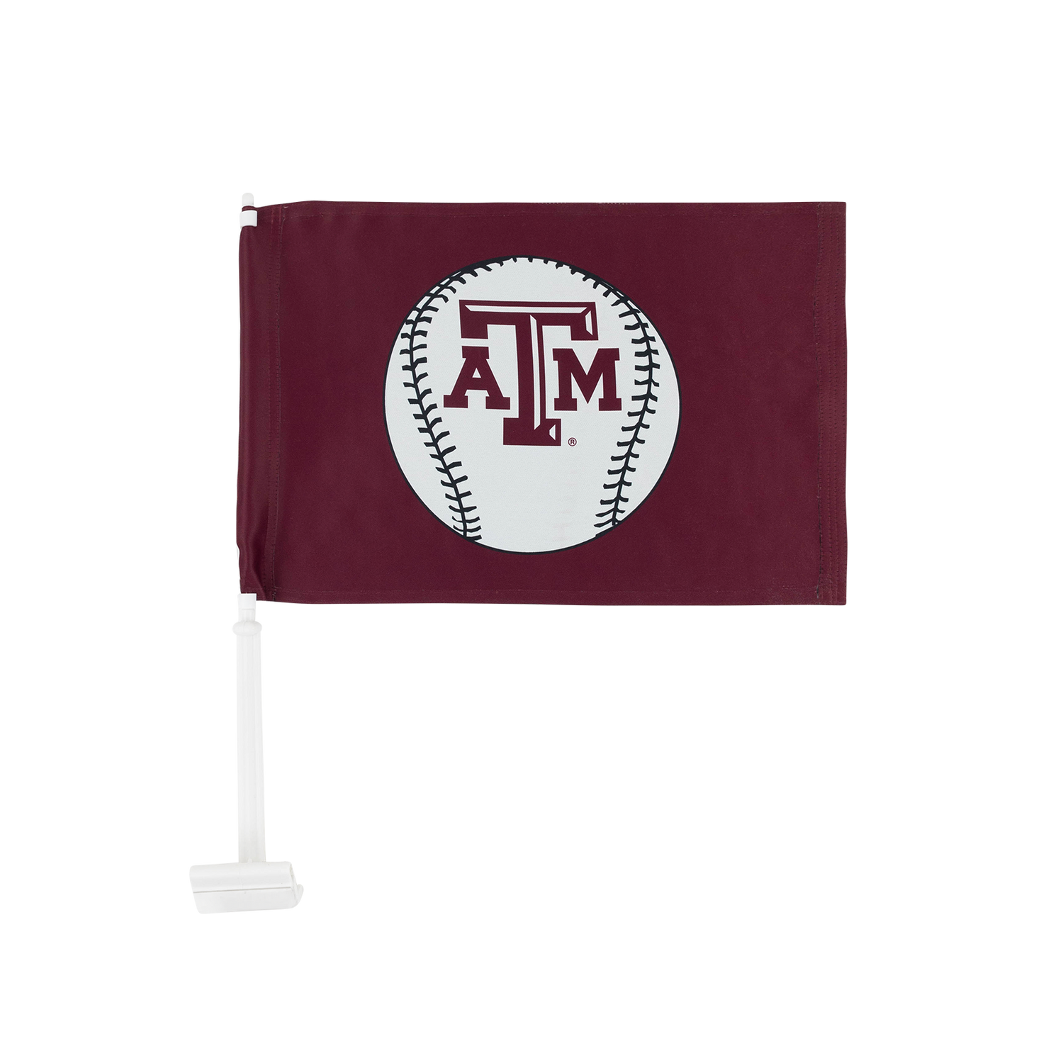 Texas A&M Baseball Car Flag in Maroon