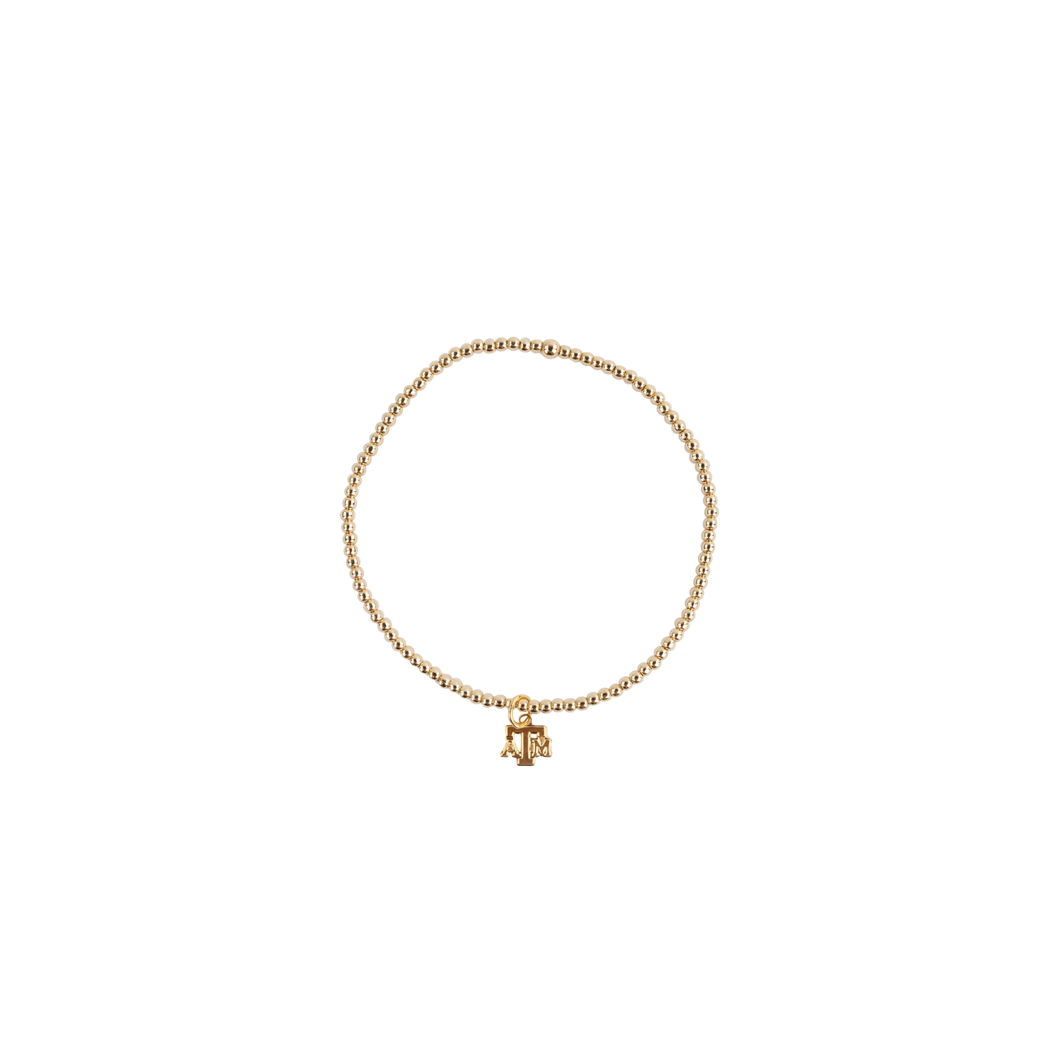 Gold bracelet with a small charm 