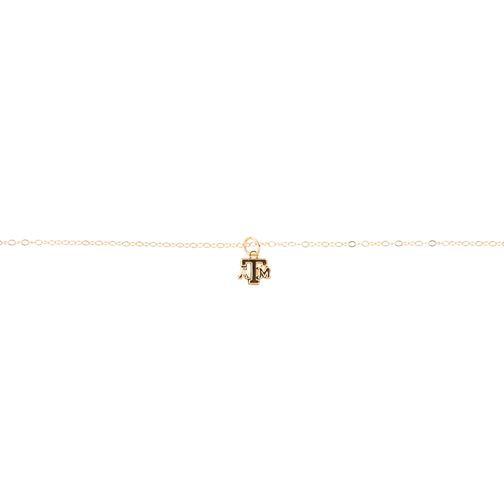 Texas A&M Beaded Blondes Logo Charm Necklace