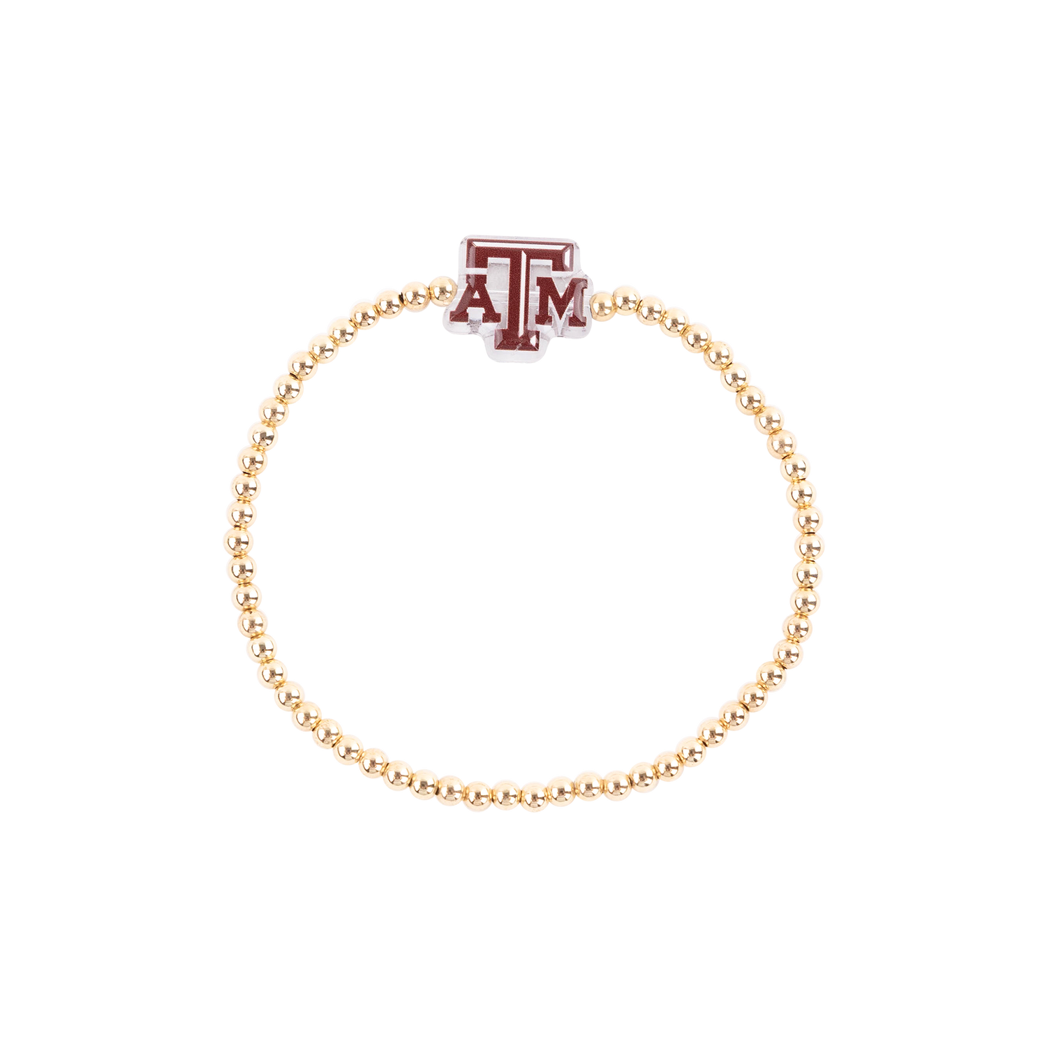 Texas A&M Beaded Blondes Logo Gold Bracelet