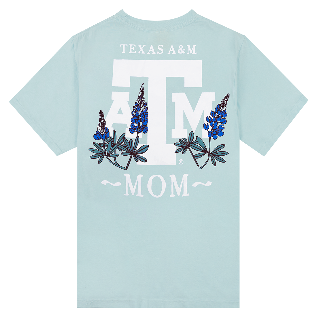 Texas A&M Bluebonnet Mom T-Shirt in Blue