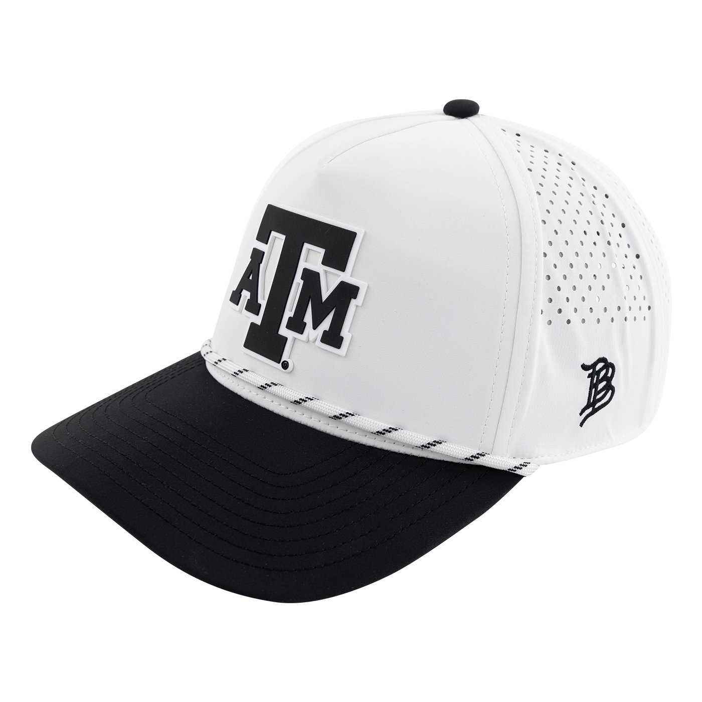 Texas A&M Branded Bills Curved 5 Panel Hat in White