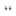 Maroon heart-shaped earrings with white atm logos