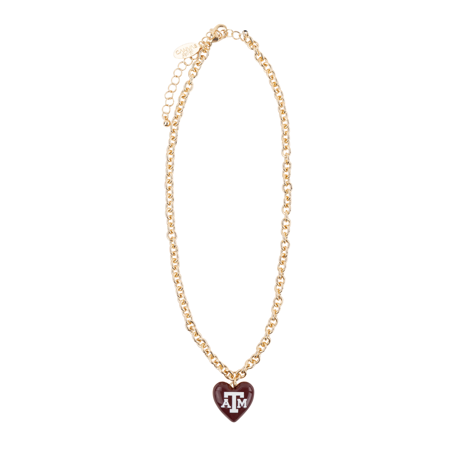 Texas A&M CANVAS Women's Aggies Heart Pendant Necklace