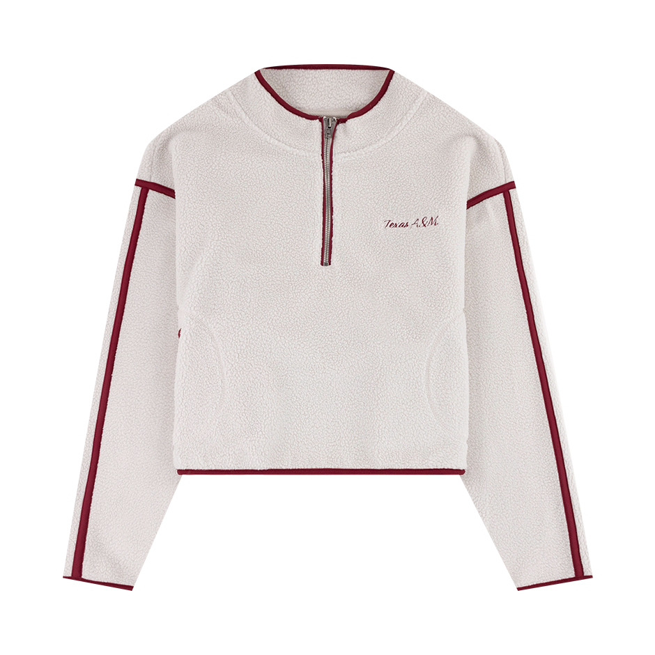 White Jacket with Maroon Lining