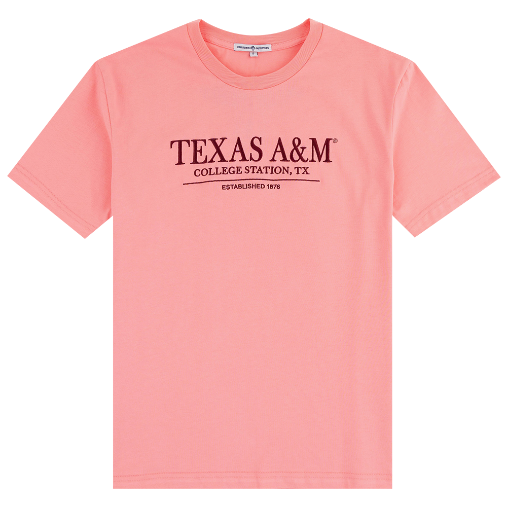 Pink t-shirt with Texas A&M logo 