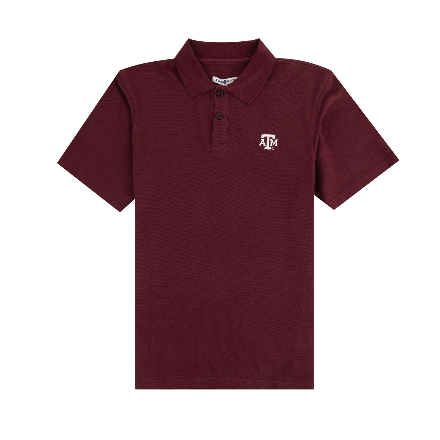 Maroon polo shirt with a logo 