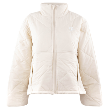 Texas A&M Quilted Puffer Jacket in Ivory - Aggieland Outfitters