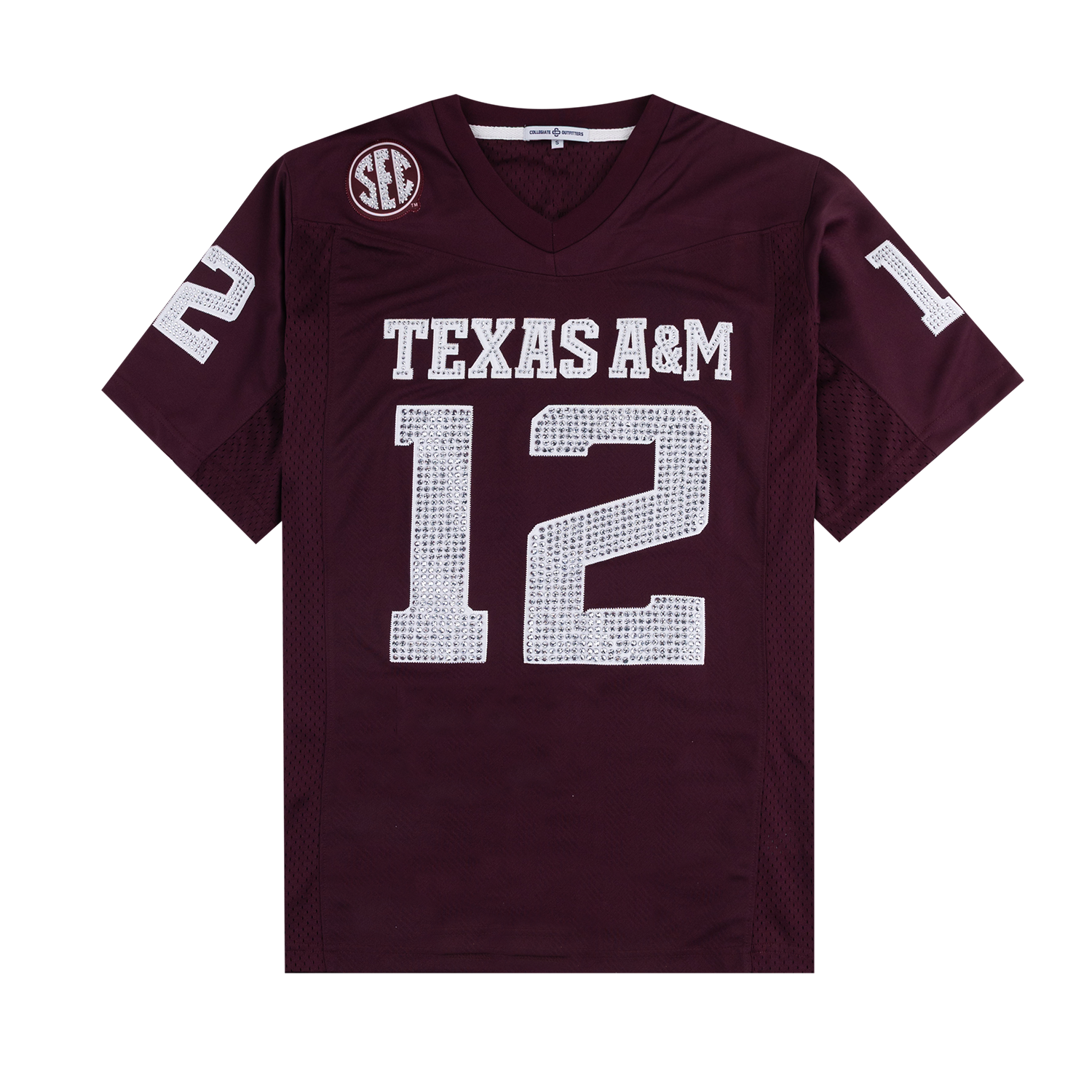 Maroon Texas A&M jersey with number 12