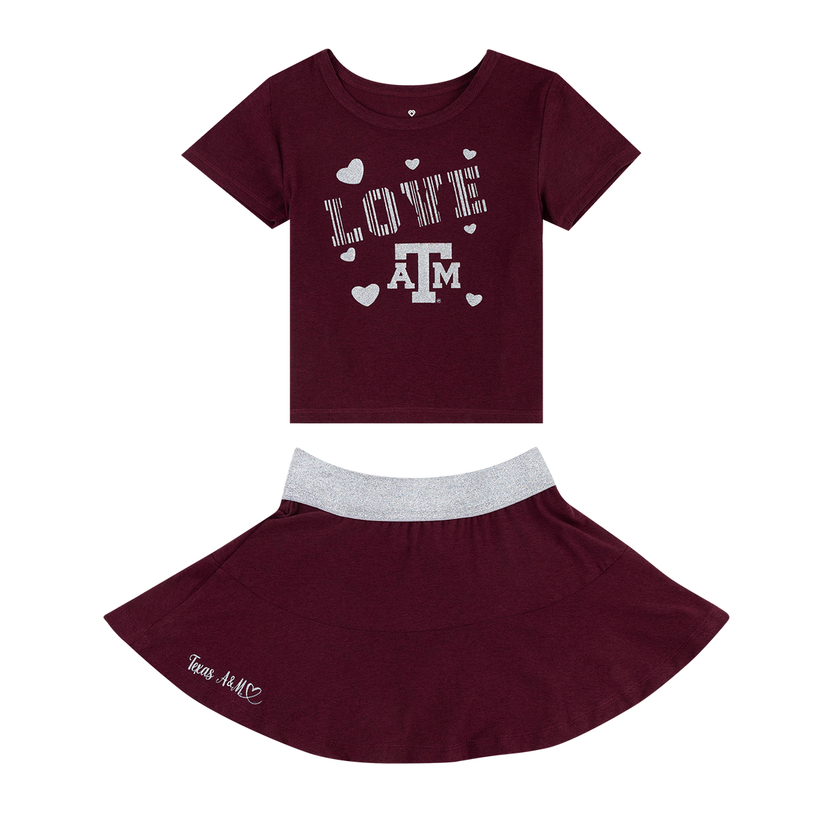 Texas A&M Colosseum Girls Cloud Kingdom Set in Maroon