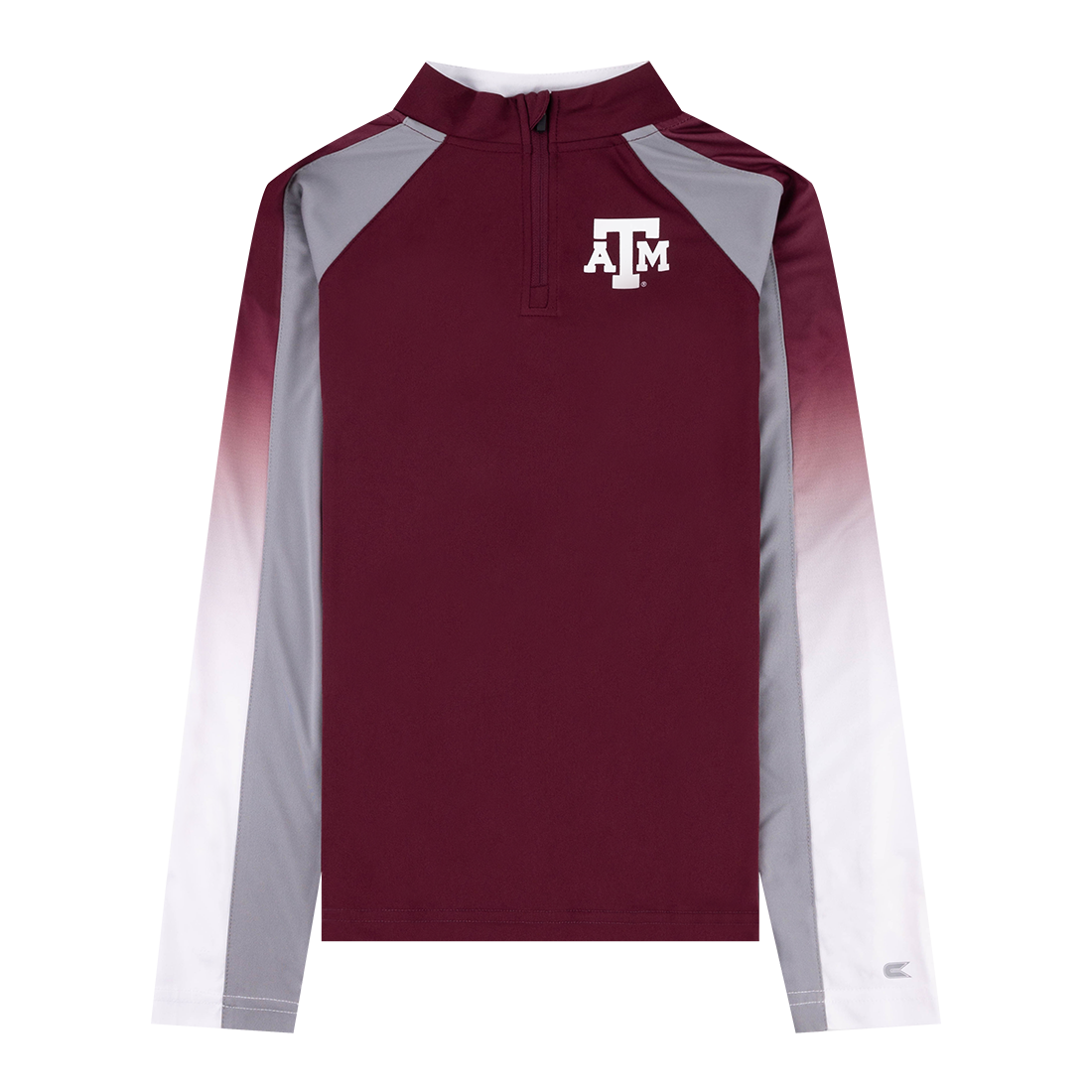 Maroon Quarter Zip with White Sleeves