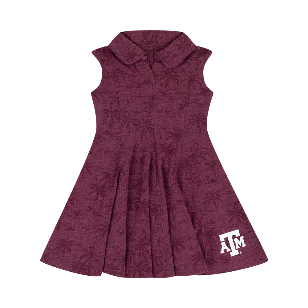 Texas A&M Colosseum Toddler Polo Dress in Maroon