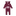 Maroon romper with maroon and white striped pocket with white ATM logo on the left side of the chest