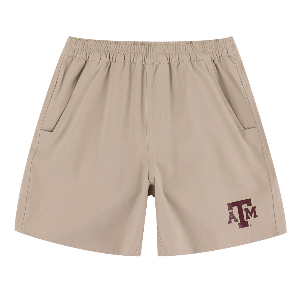 Texas A&M Columbia Stretch Short in Beige