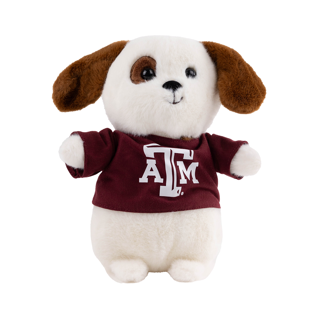 Plush dog toy with Texas A&M logo 