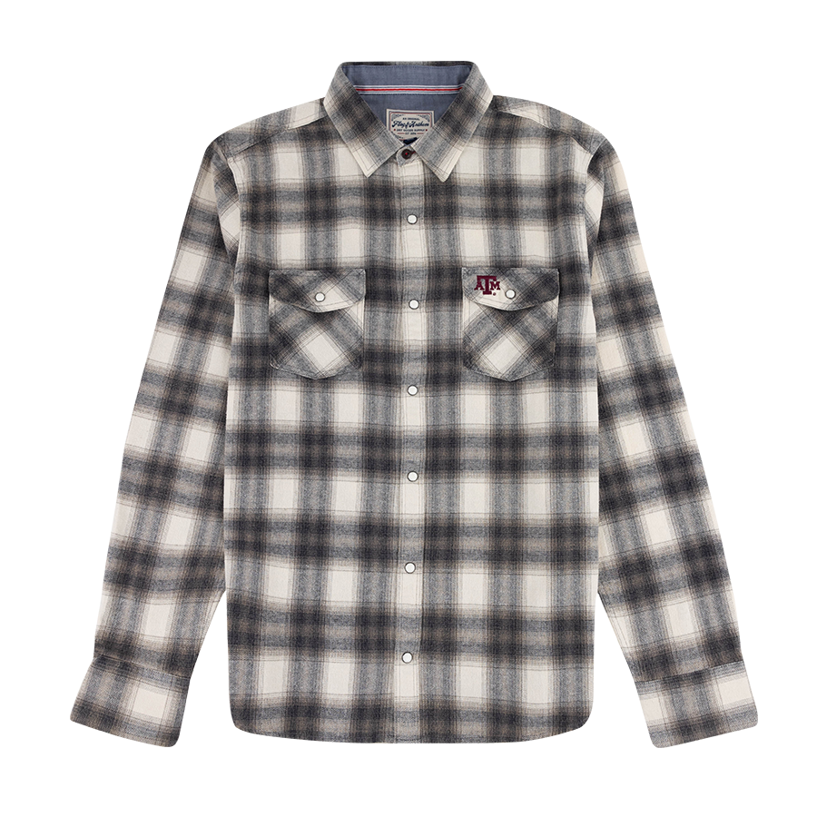 Plaid Gray Texas A&M Flannel 