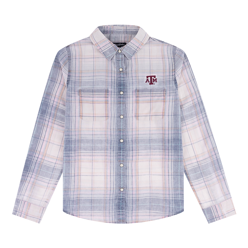 Multi-Colored Plaid ATM Long Sleeve Button Down