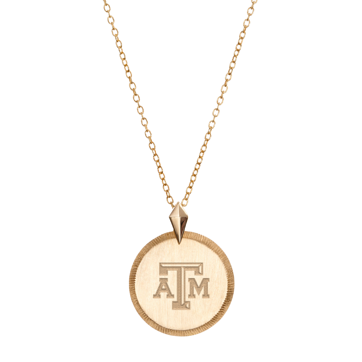 Texas A&M Florentine Logo Necklace - Kyle Cavan Gold / Petite