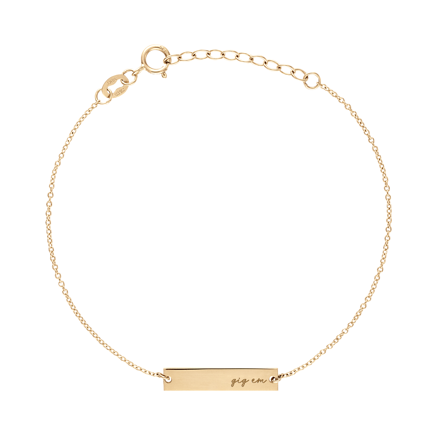 Texas A&M Gig 'Em Bracelet - Cavan Gold