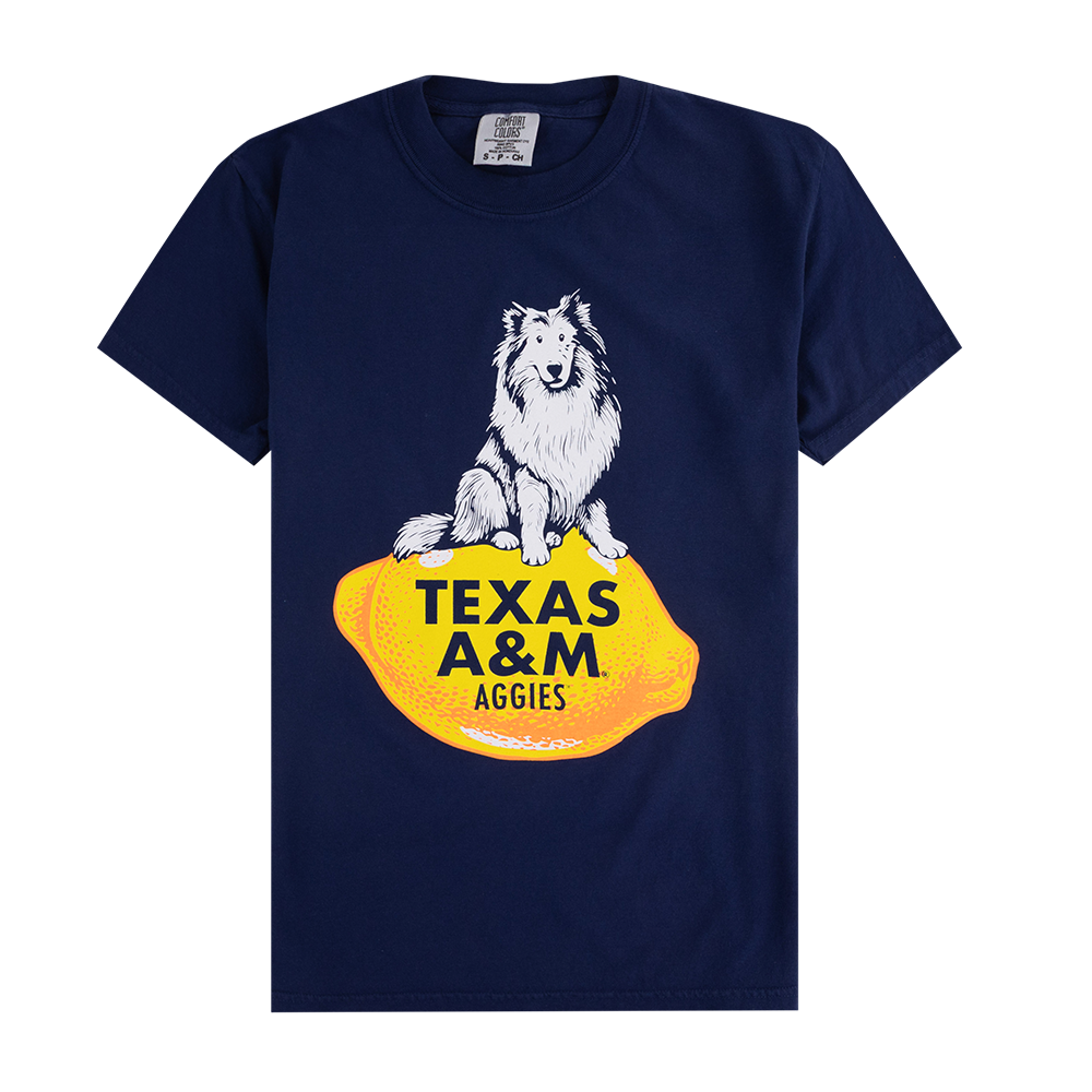 Navy T-Shirt with Reveille on Lemon