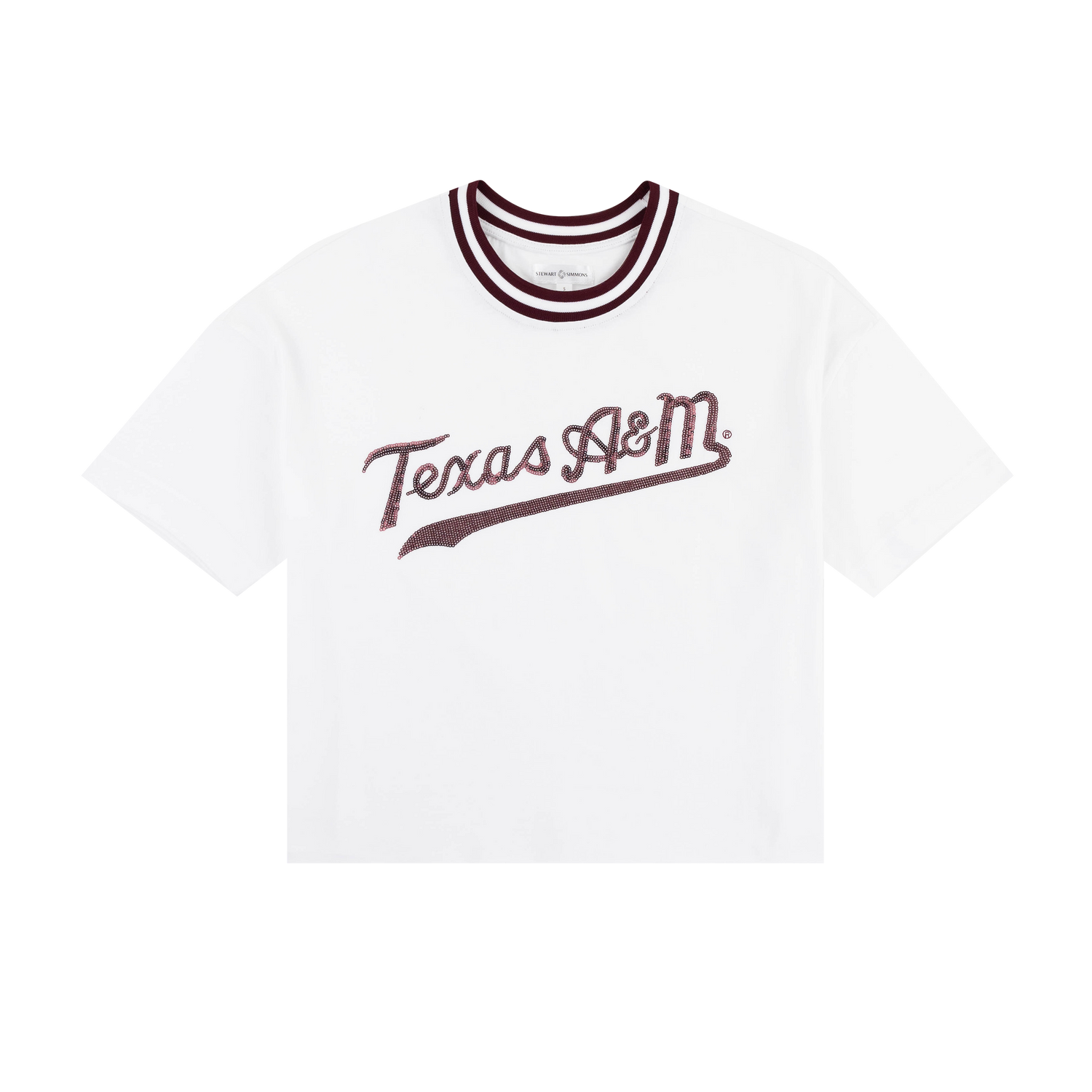 Texas A&M Stewart Simmons Grand Slam Sequin Jersey Baseball Tee