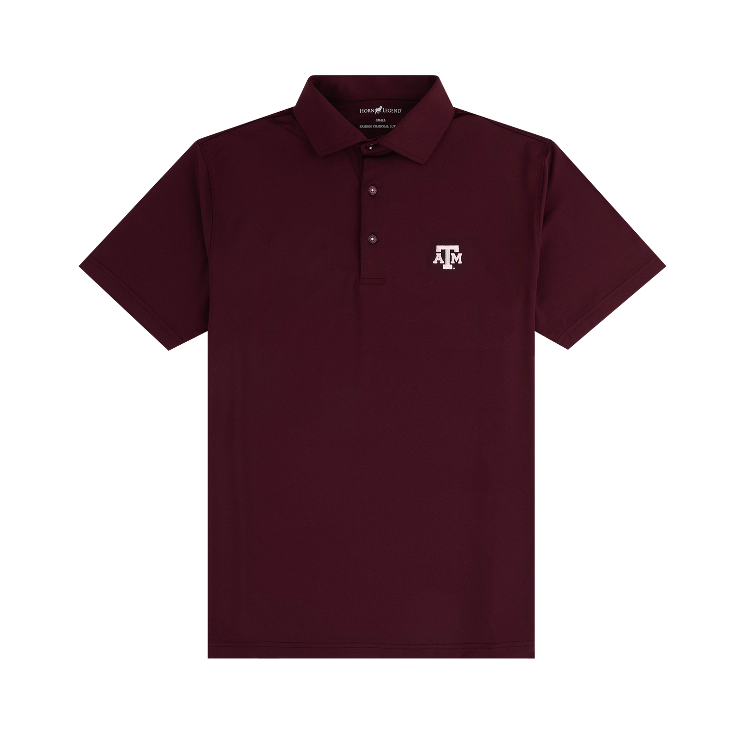 Maroon polo shirt with a logo 
