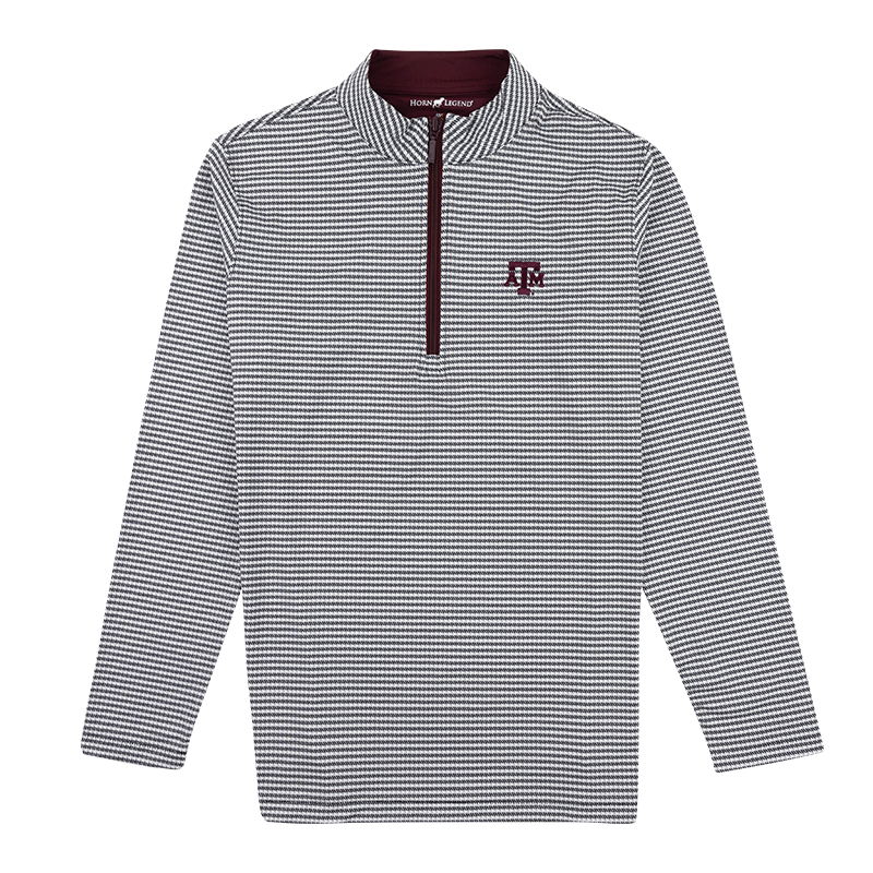 Grey and White Quarter Zip