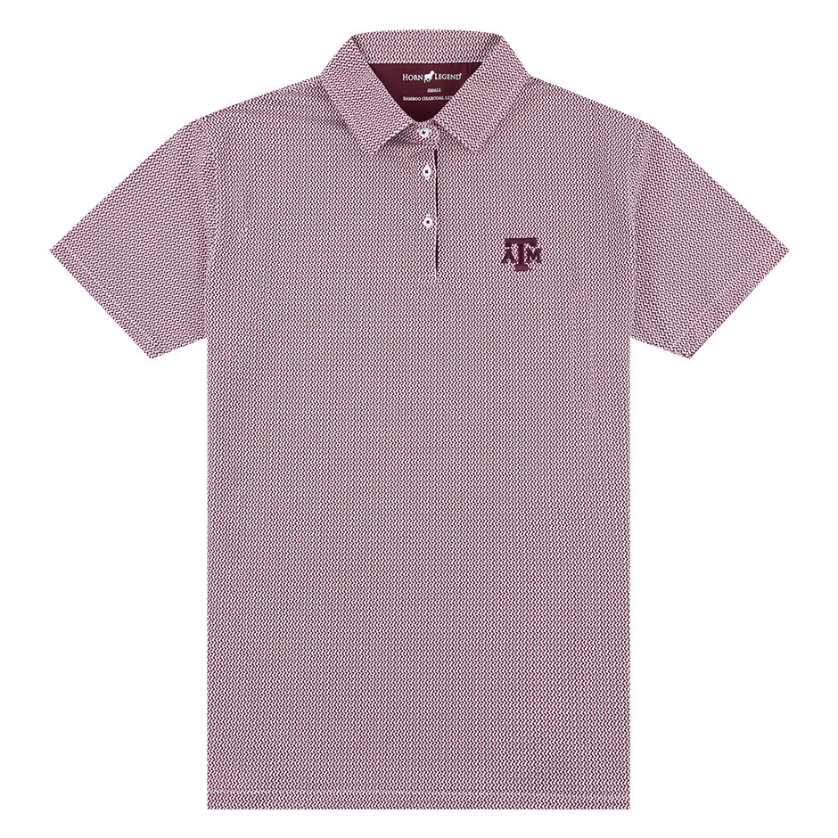 Maroon Coil Pattern Polo