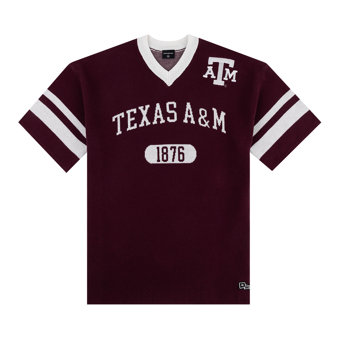 Maroon sports jersey with 'Texas A&M' and '1876'
