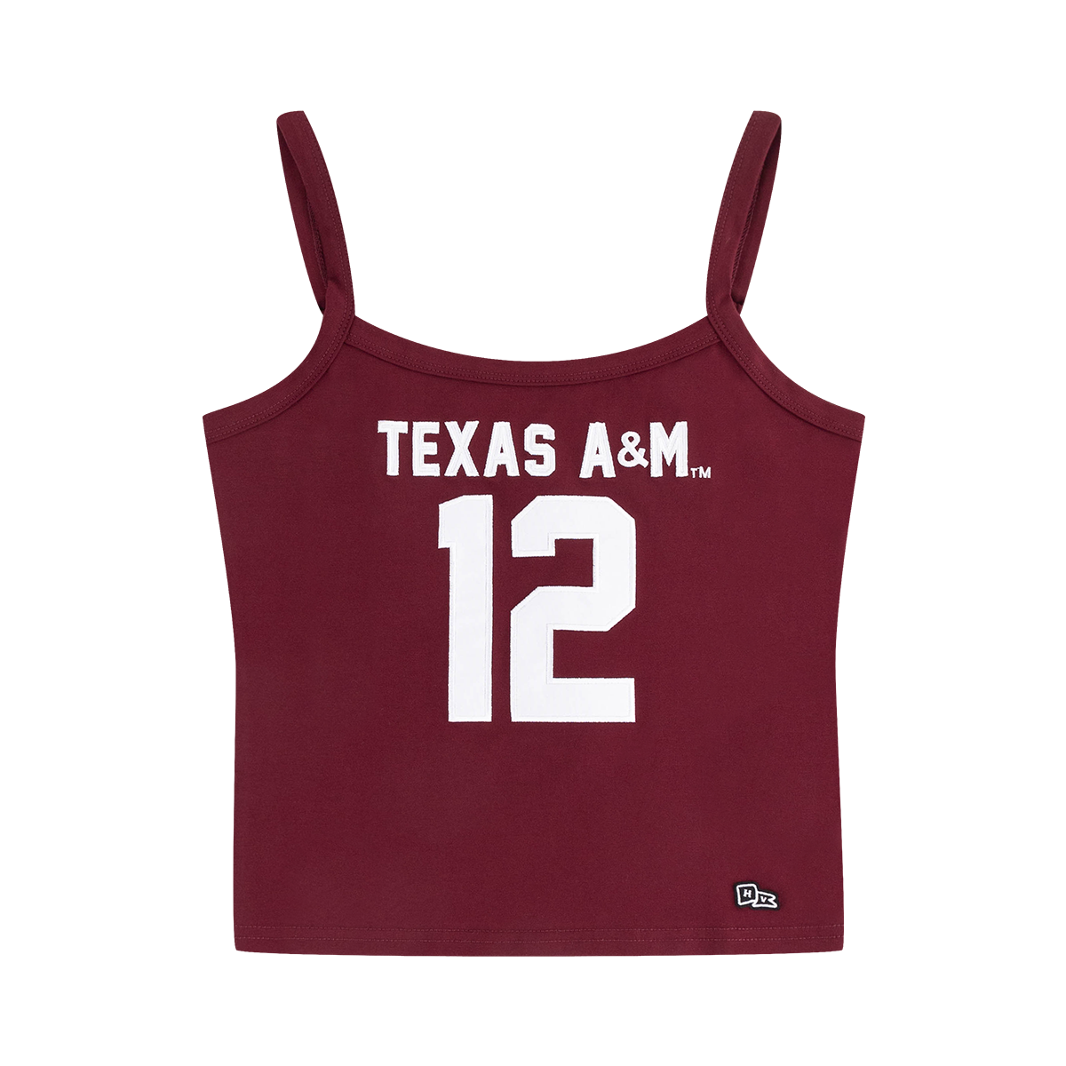 Maroon Tank Top with White Lettering and Numbers