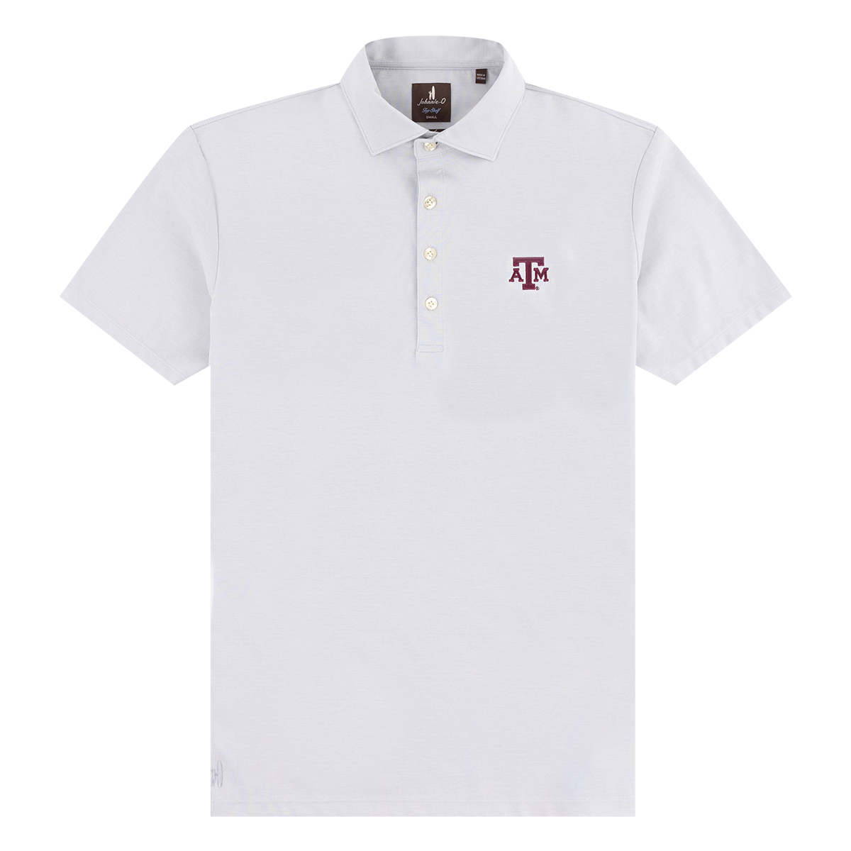 Texas A&M Johnnie-O Elba Pique Knit Polo in Gray