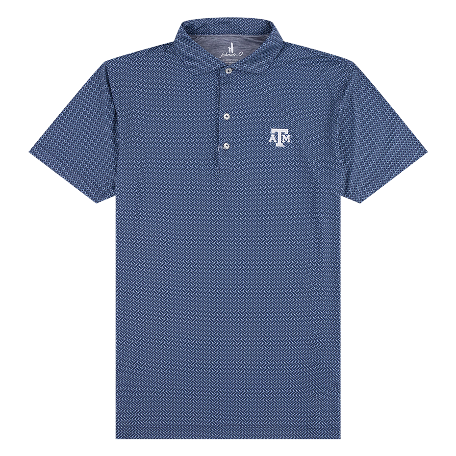 Texas A&M Johnnie-O Tee Party Polo in Navy