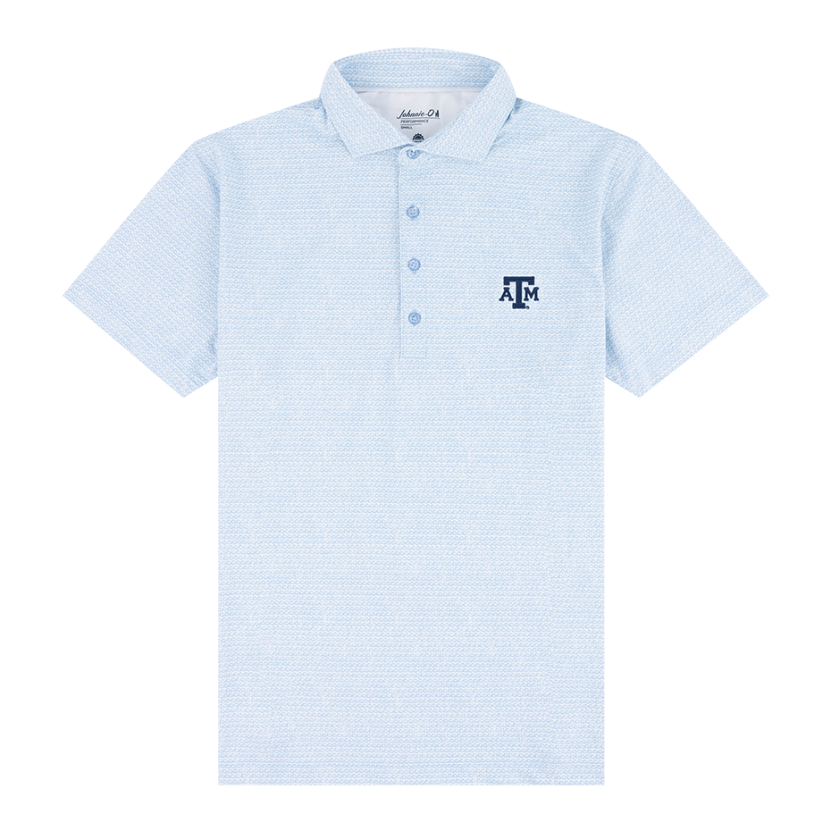 Texas A&M Johnnie-O Waverunner Polo in Blue
