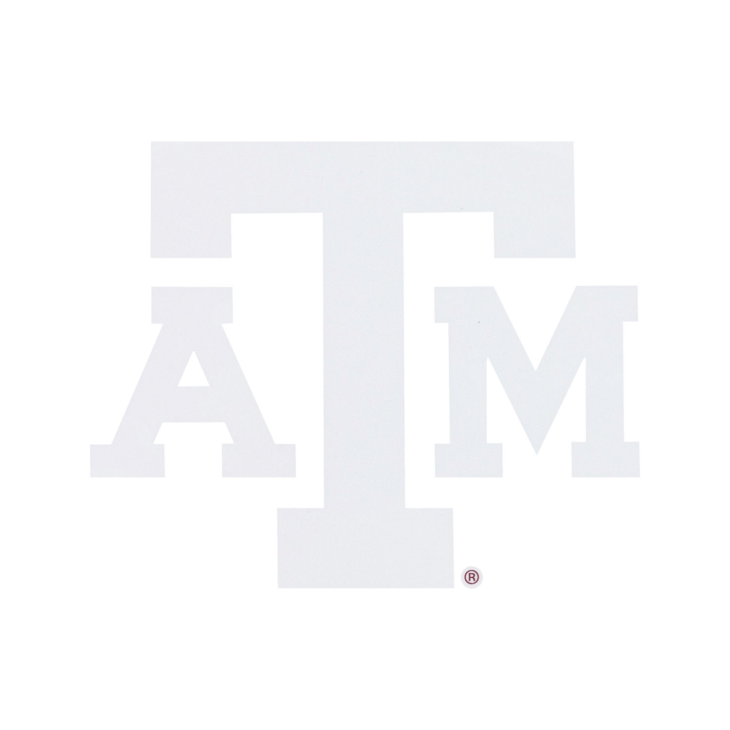 White Texas A&M ATM logo sticker.