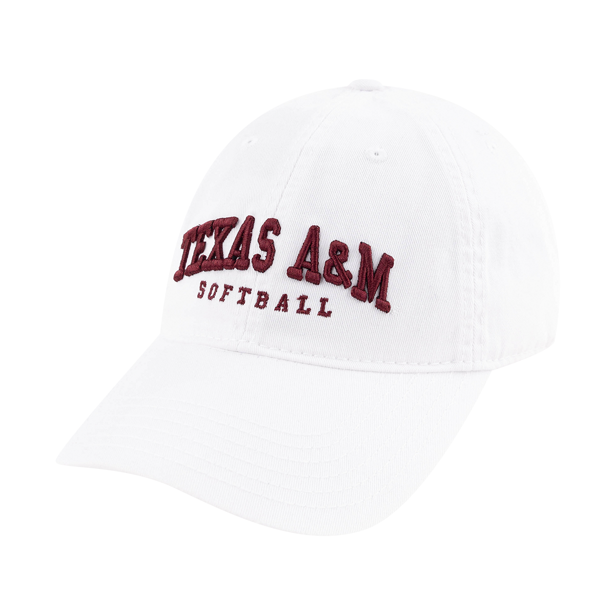 Texas A&M League Collegiate Unstructured Softball Cap in White