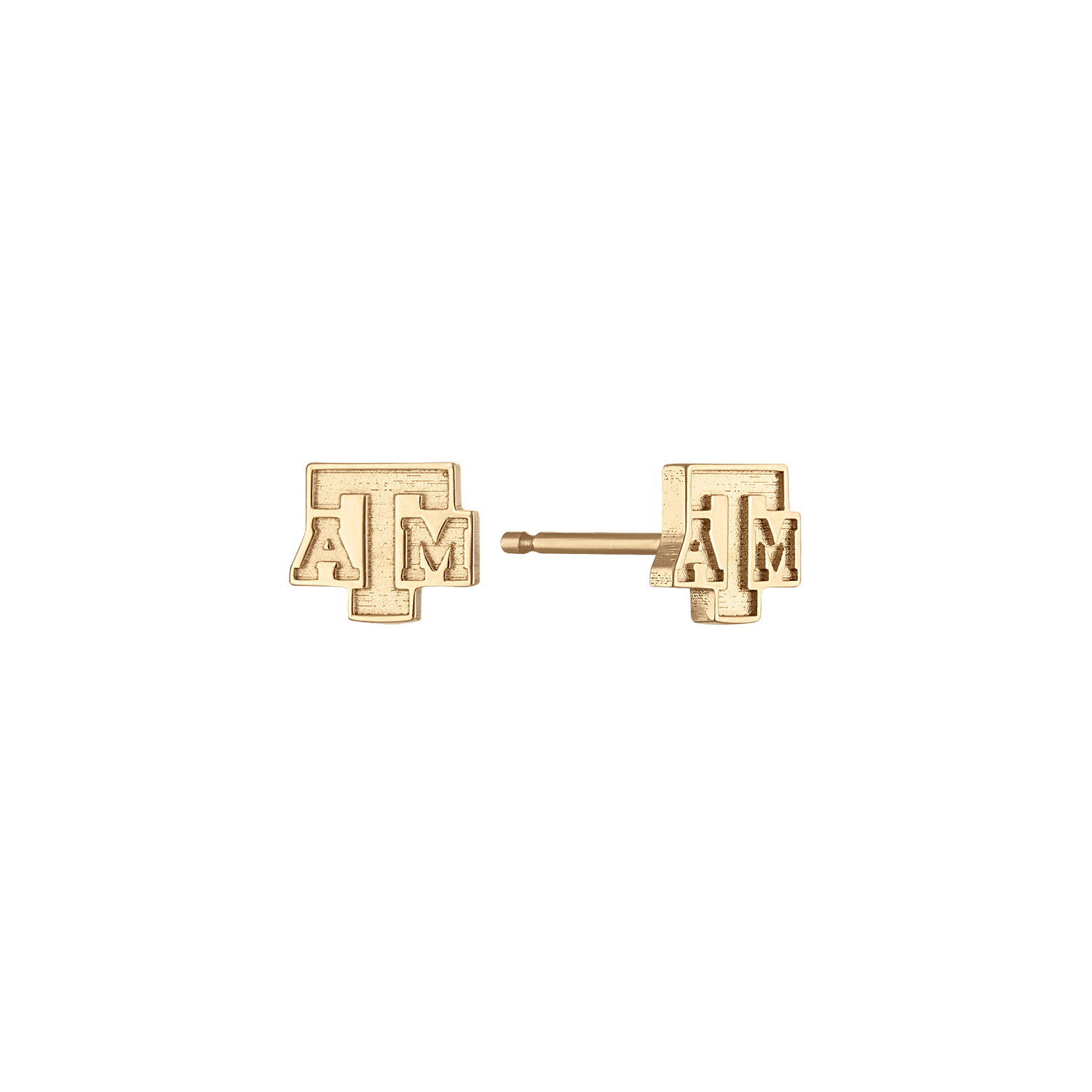 Texas A&M Logo Stud Earrings - Kyle Cavan Gold / 5mm
