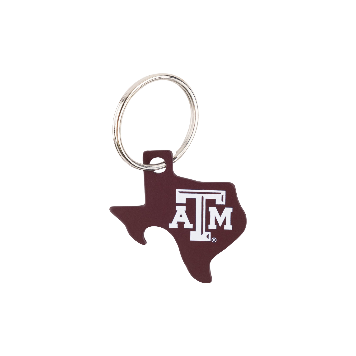 Maroon Lonestar ATM keychain bottle opener