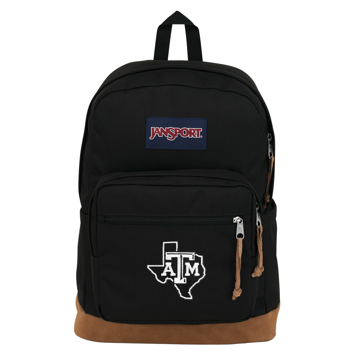 Black backpack with Texas A&M logo 