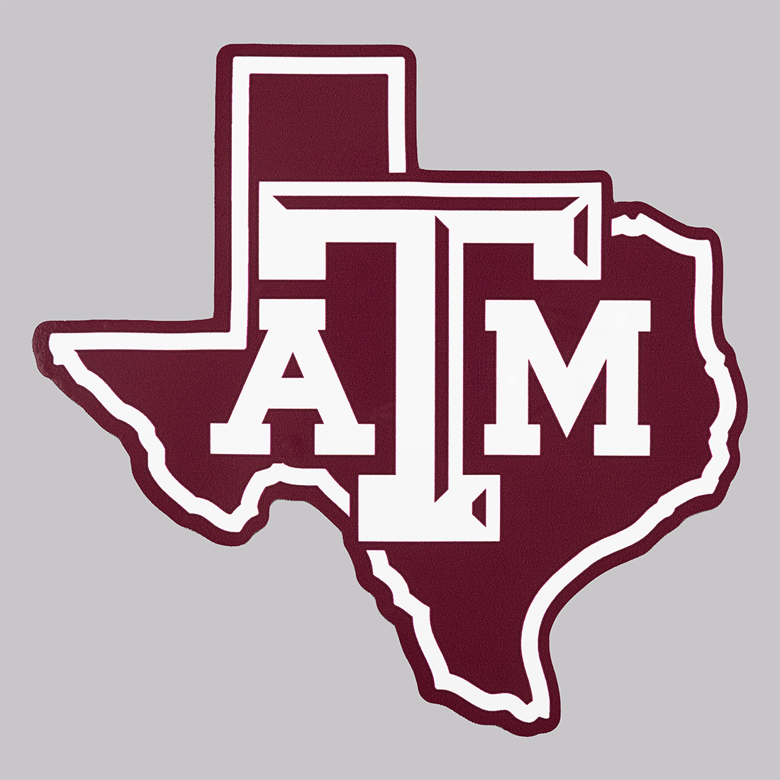Maroon block Lonestar ATM logo large decal