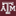 Maroon table cover with white, beveled ATM logo